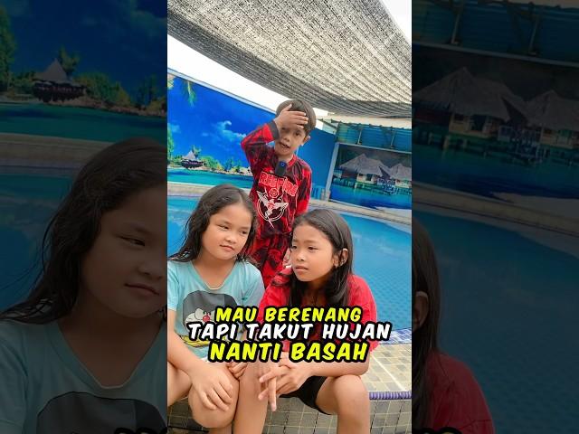 MAU BERENANG TAPI TAKUT BASAH KENA HUJAN #family #funny #bintangbulansurya