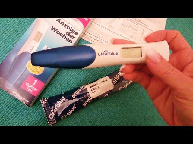 Clearblue digital mit Wochenbestimmung Schwangerschaftstest - live testen HCG Hormon Livetest