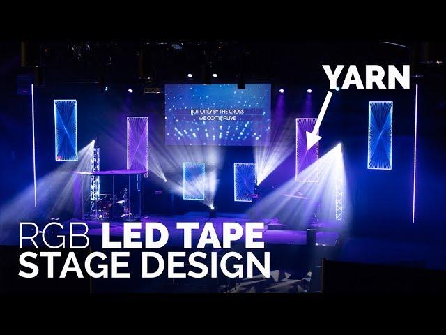 LED Tape Church Stage Design | Yarn LED Panels