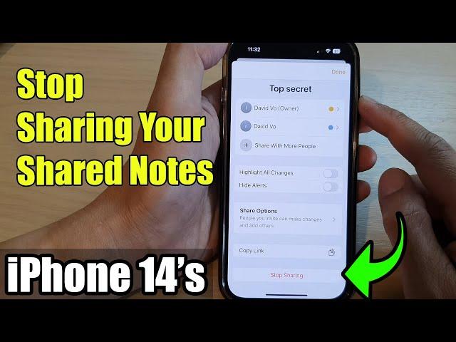 iPhone 14/14 Pro Max: How to Stop Sharing Your Shared Notes