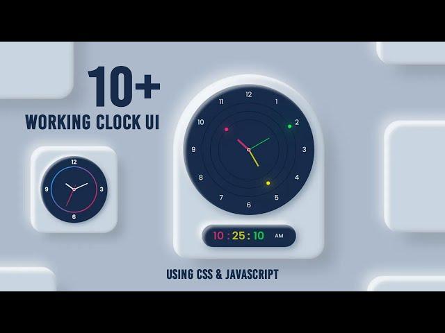 13 Amazing Working Clock Design using CSS & Javascript