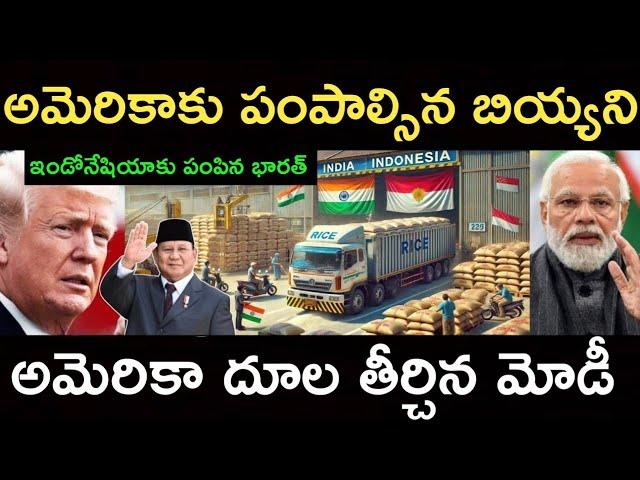 Ooiఅమెరికకు షాక్ ఇచ్చిన భారత్ | India will Supply 10 lakh tonne of Rice Indonesia | India