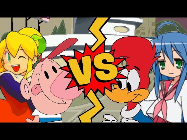 M.U.G.E.N Battles | Billy/Roll vs Woody Woodpecker/Konata Izumi