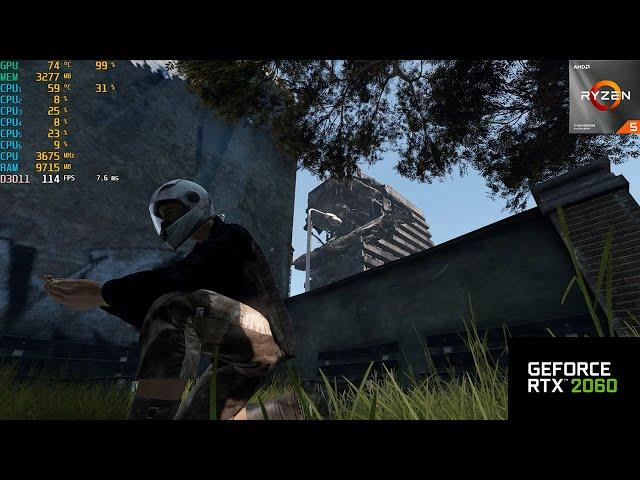 DayZ Standalone | TEST RTX 2060 and Rysen 5 2600 16 GB RAM | Max setting 1080p