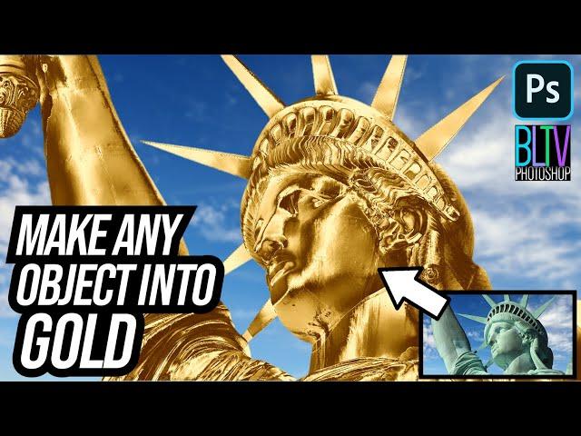 Photoshop: Quickest Way to Transform Any Object into GOLD!