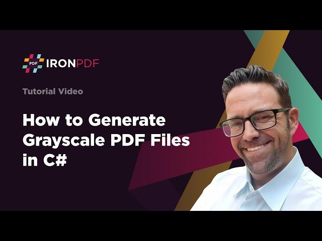 How to Generate Grayscale PDF Files in C# | IronPDF