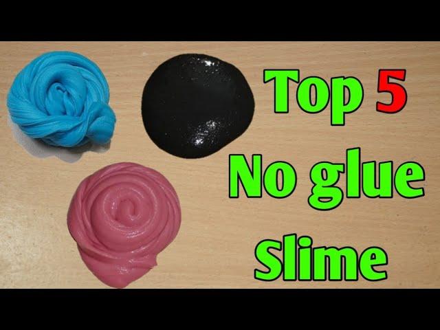 Top 5 Ways No Glue Slime ASMR| How To Make Slime | How To Make Slime Without Glue l No Glue Slime