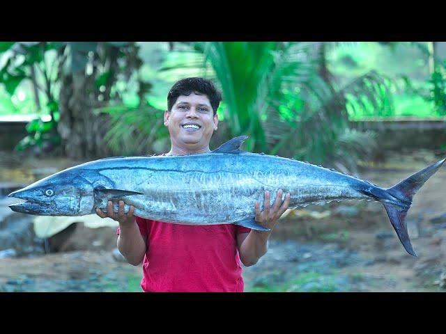 17 KG  KINGFISH GRILLED | Big Fish Grilled In Banana Leaf | Village Style Fish Fry