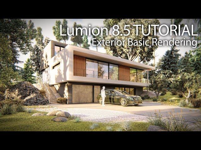 Tutorial Lumion 8.5 Exterior Rendering - #1 Modern house in Forest