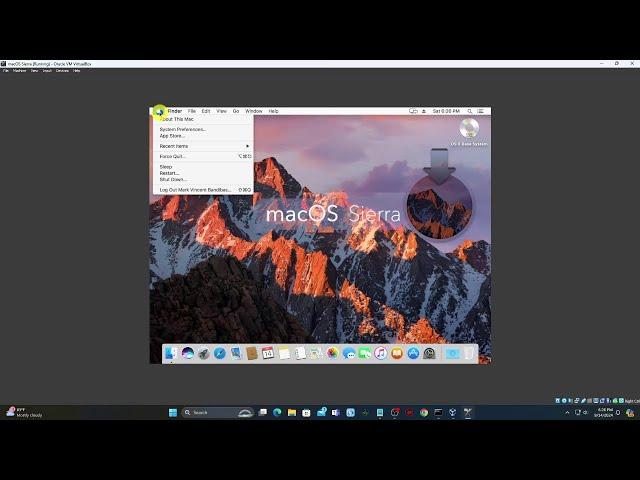 Install macOS Sierra in Virtual Box on Windows