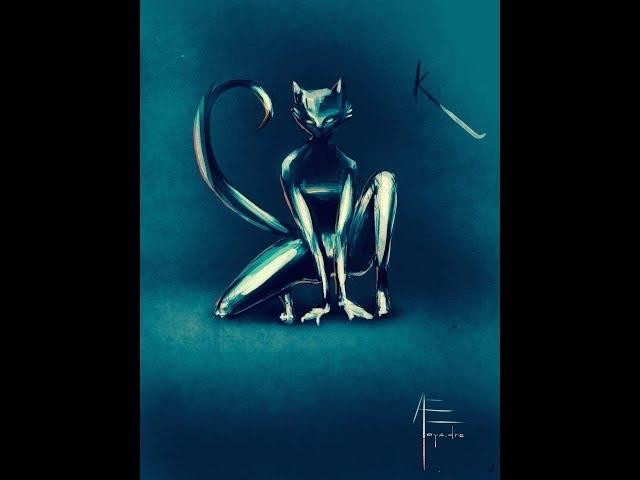 Speed Painting . Cat Woman Character Concept .  Part 1