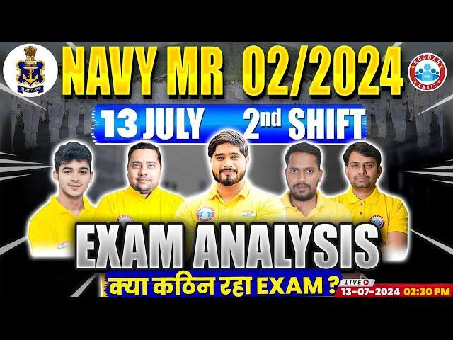 Navy MR Exam Analysis | Navy Exam Analysis 13 July 2nd Shift | Navy Complete Analysis By RWA