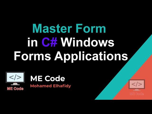 Master Form in C# Windows Forms Applications