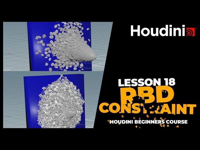 Lesson 18 | RBD constraint | Houdini Beginners course | English