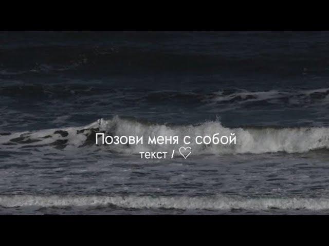 Позови меня с собой // текст