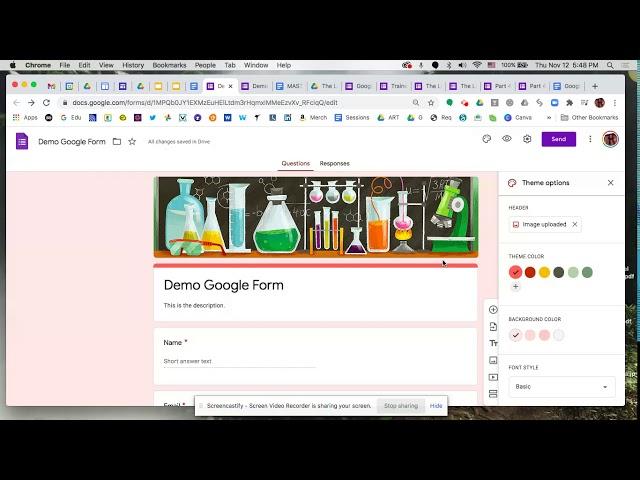 Customizing Colors and Fonts in Google Forms