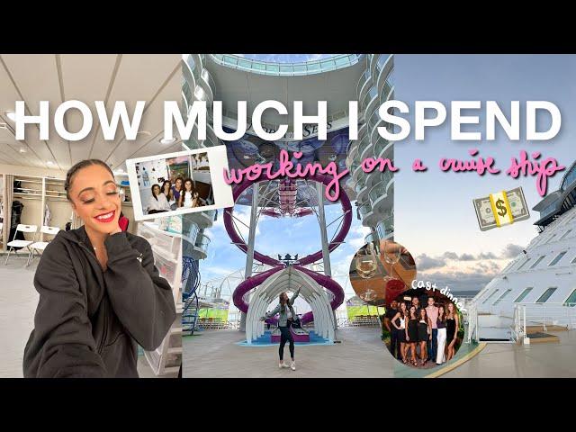 how much I spend working on a cruise ship ️ work vlog, cost breakdown, benefits, saving habits