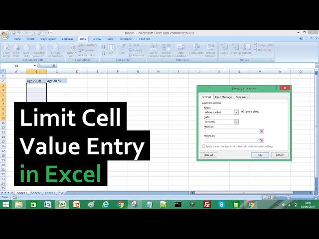 Excel Tutorial: How to Limit Cell Value Entry