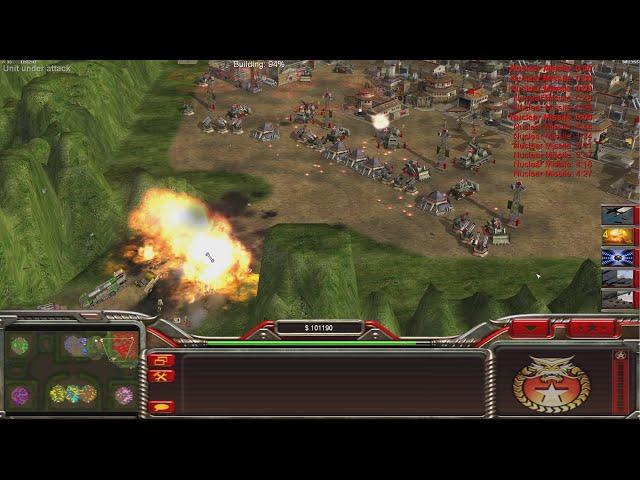 CHINA Infantry vs 7 Toxin - Command & Conquer Generals Zero Hour - 1 vs 7 HARD Gameplay