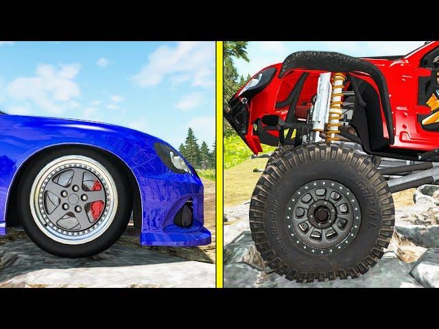 Low car vs. High Clearance #1 - Beamng drive