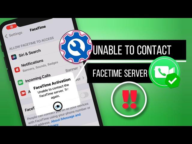 Fix unable to contact the Facetime server Error on iPhone iOS 16