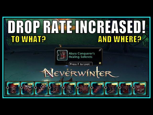 MASSIVE Increase to Mythic Gear Drops! First Boss Farm Benefits? Which Boss Drops What - Neverwinter