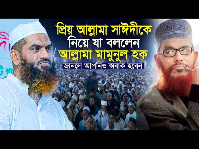 আল্লামা সাঈদীকে নিয়ে অবাক করা কথা বললেন || আল্লামা মামুনুল হক | Allama Mamunul Haque | New Waz