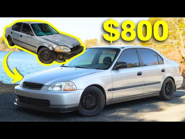 Transforming A Civic In 10 mins!! (Budget Build)