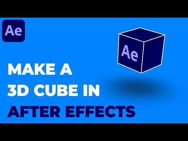 3D Cube Logo Animation in After Effects - After Effects Tutorial | Creative Tuesdays | No Plugins