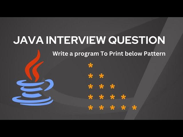 Java | Write a program to print star pattern [MOST ASKED INTERVIEW QUESTIONS]