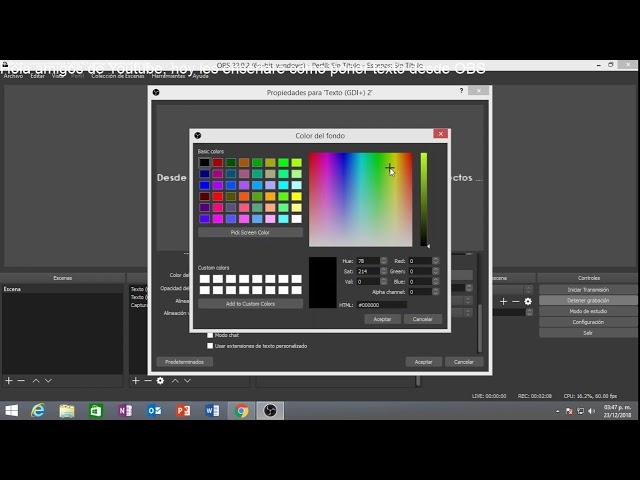 Cómo poner texto en OBS Studio