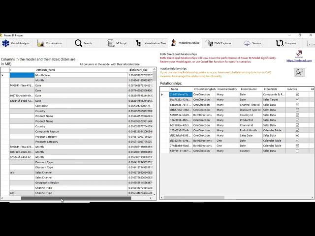 Reducing size of Power BI file using Power BI helper tool