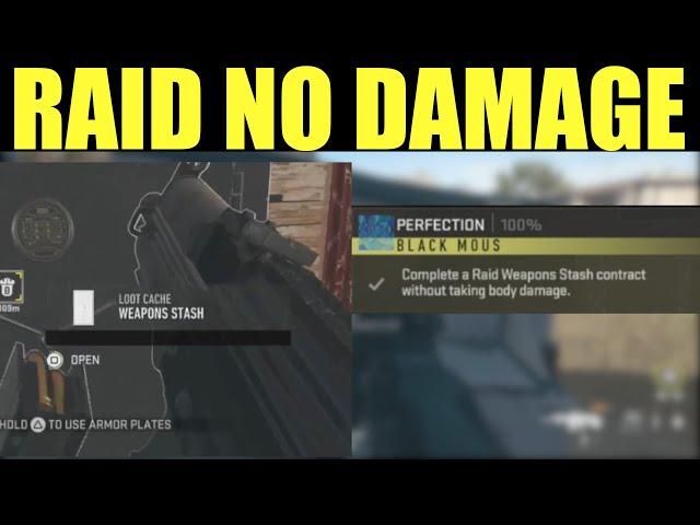 Complete a Raid Weapons stash Contract without taking body damage DMZ Guide - Cod (Perfection)