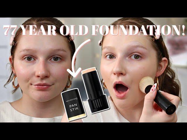 TESTING A 77 YEAR OLD FOUNDATION | Max Factor Pan Stik Foundation