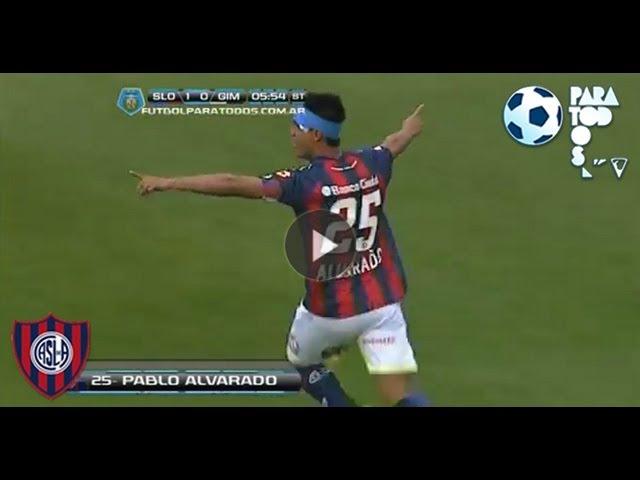 Gol de Alvarado. San Lorenzo 2 Gimnasia 0. Fecha 9. Torneo Inicial 2013