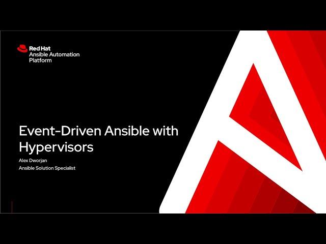 Event Driven Ansible with Hypervisors