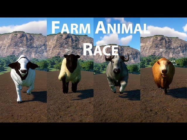 Farm animal category RACE in Planet Zoo - Suffolk Sheep Capybara Takin Holstein