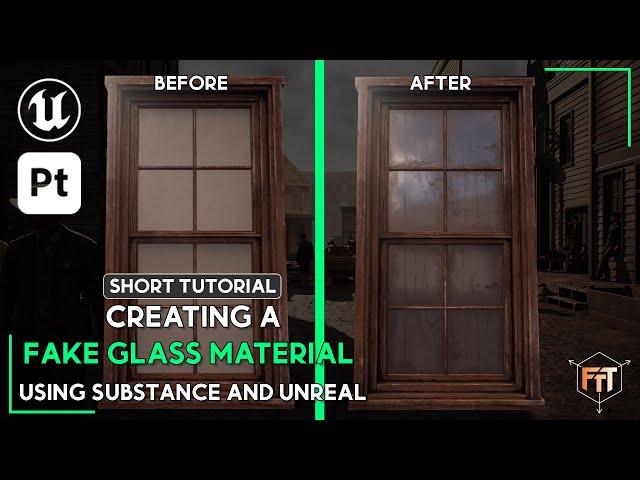 Creating a fake glass material in Substance 3D Painter & Unreal Engine