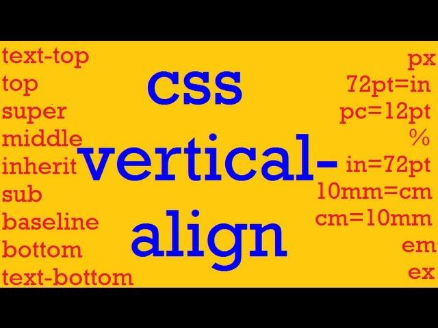CSS how to: vertical-align