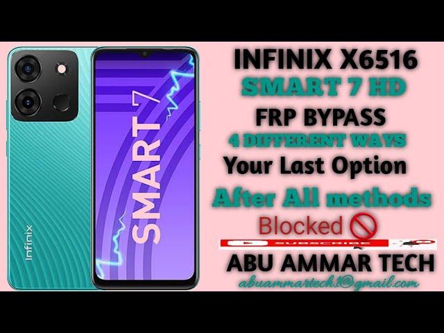 Infinix X6516 frp bypass, Smart 7 HD frp bypass, 4 different methods