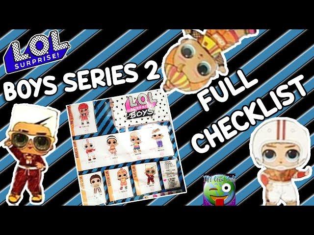 LOL SURPRISE BOYS SERIES 2 FULL CHECKLIST!!