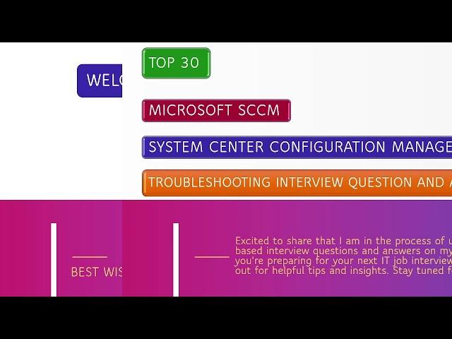 Troubleshooting  Microsoft SCCM Interview Questions and Answers