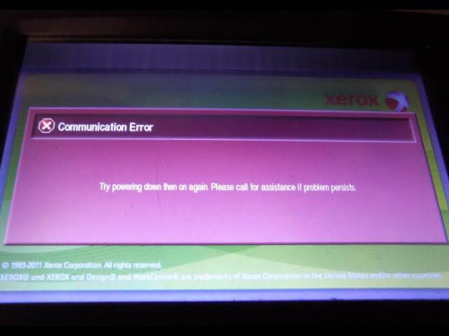 communication error problem solution xerox 5735/5740/5745/5755/5765/5775/5790 photocopier machines