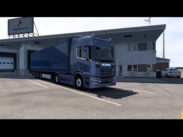 Euro truck simulator 2. Scania r500. Realistic driving.