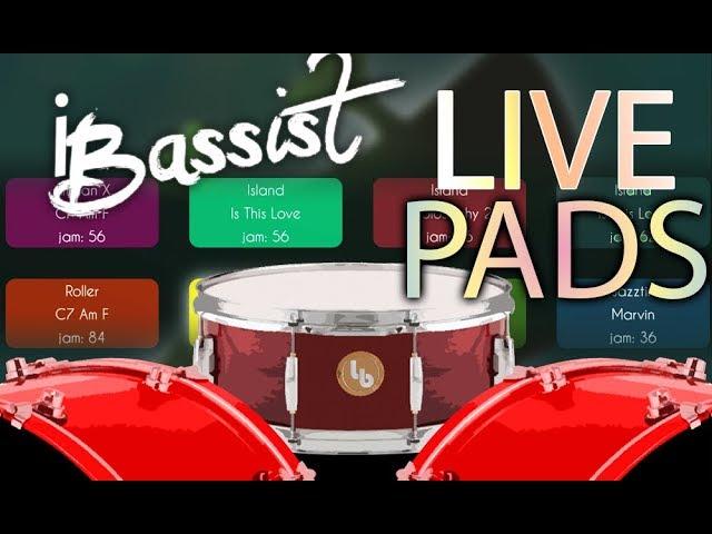 iBassist Live Pads jam with Rock Drum Machine and Synth One