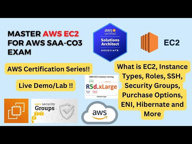 Master AWS EC2(Elastic Compute Cloud) for AWS SAA-C03 Exam | Live Demo of Concepts | #aws #ec2