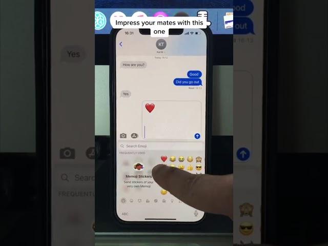 iPhone Tips & Tricks | iPhone iMessage Emoji Trick #shorts