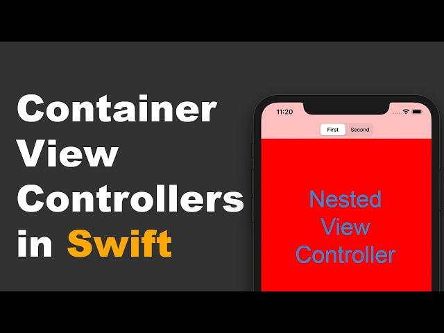 Swift Tutorial: Container View Controllers for Beginners (Swift 5, Xcode 11, iOS)