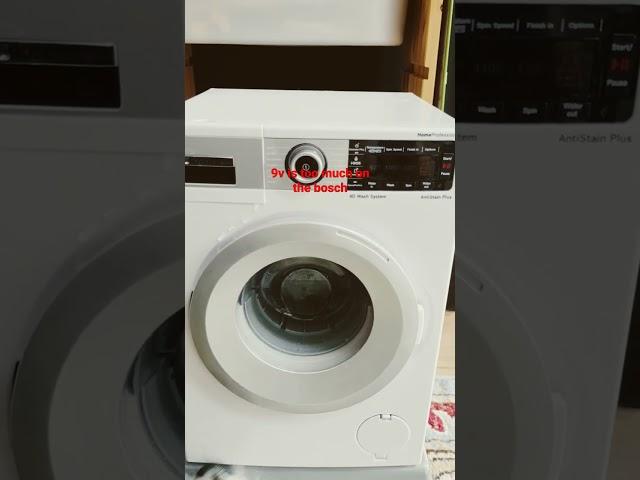 Toy washing machine making funny noises with 9 volts on Bosch