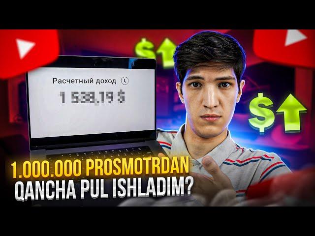 O’zbekistonda 1.000.000 prosmotrga YouTube qancha pul to’laydi?